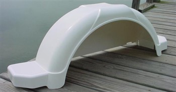 (183668) Plastic Mudguard White suit 13