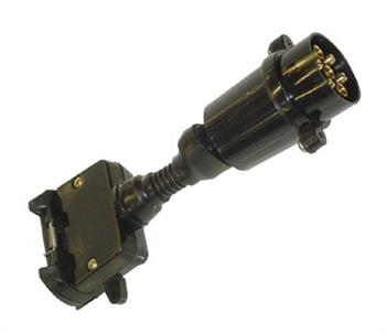 (188530) Adaptor 7 Pin flat on trailer to 7 Pin large round socket on car