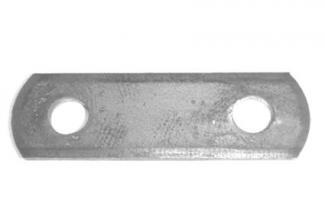 (186622) Galvanized 2 hole plate 8mm x 65mm
