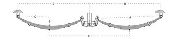 (185344) 7 Leaf Tandem Rocker Spring Set (one side)