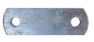 (185530) Galvanized 2 hole plate 8mm x 63mm
